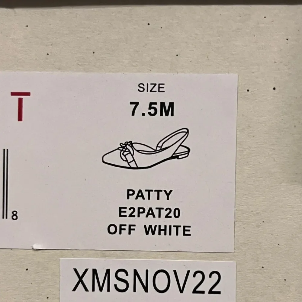 Esprit Patty Women's Slingback Pointed Toe Flat Shoes Beige Size 7.5 $89